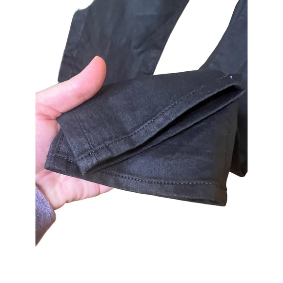 Helmut Lang Black Elastic Waistband Stretch Fabric Flat Front High Rise Pants 32 - Picture 3 of 13